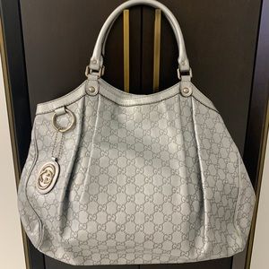 Gucci silver guccisima shoulder bag